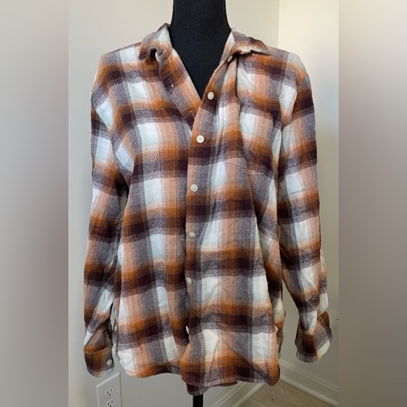 Madewell Flannel Button Down - Picture 1 of 3